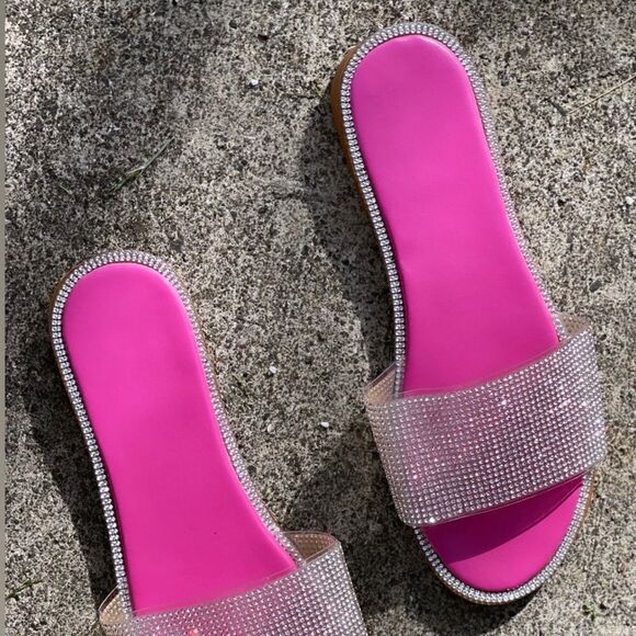 Pink Bling Slide sandals - Picture 4 of 5